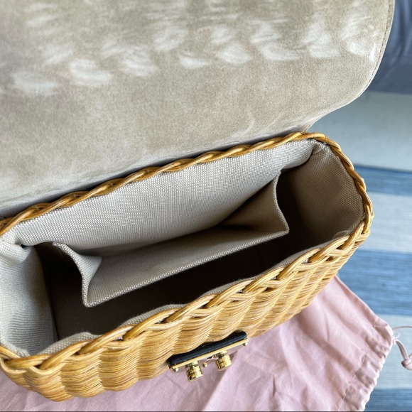 Miu Miu wicker and leather shoulder bag - Picture 9 of 11